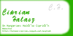 ciprian halasz business card